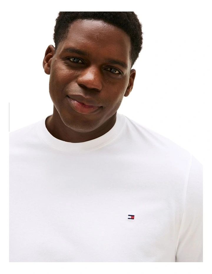 Plus Slim Crew Neck T-Shirt in White image 3