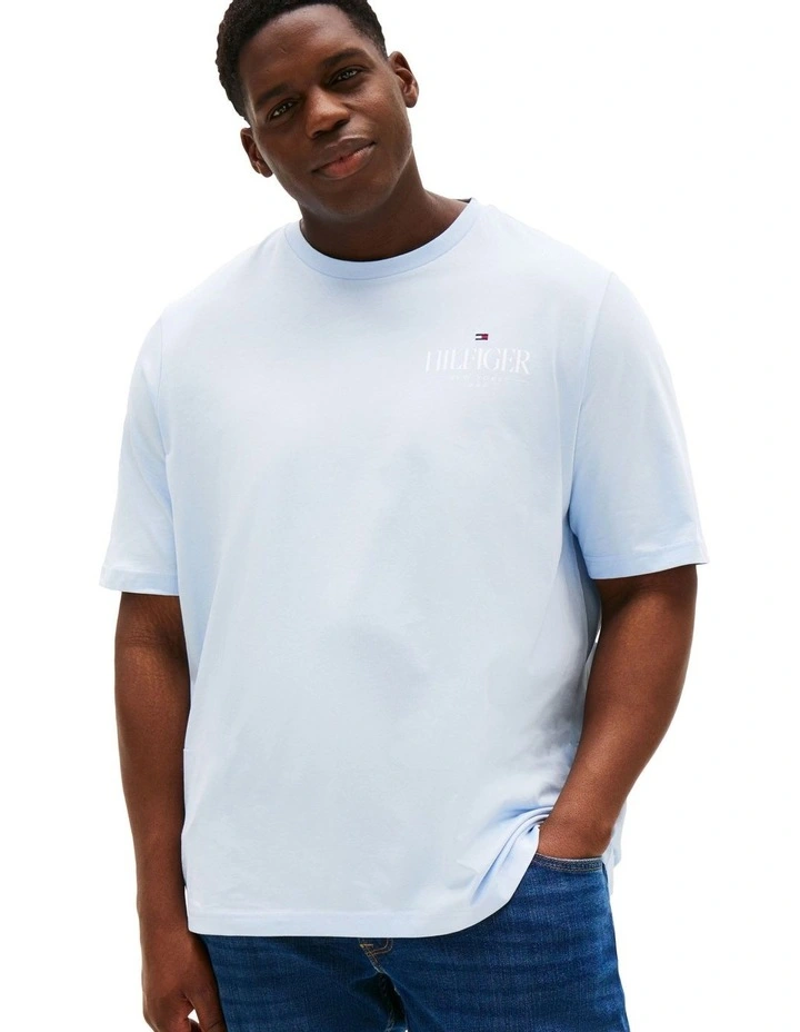 Big & Tall Hilfiger Stack Tee in Blue image 1