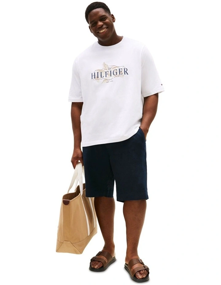 Big & Tall Floral Tee in White image 4