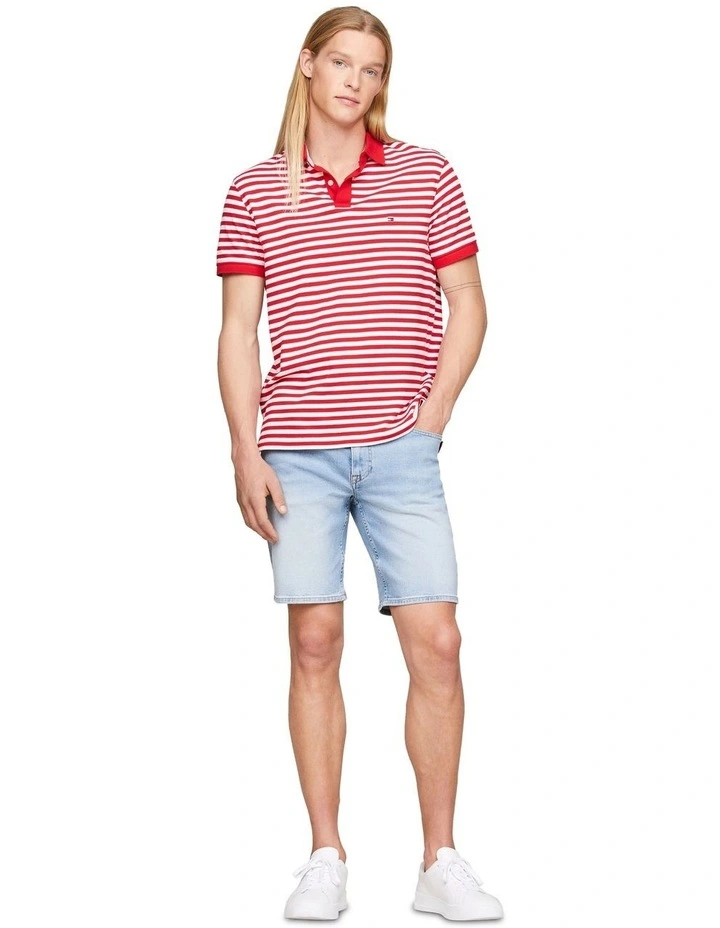 Stretch Brooklyn Regular Straight Denim Shorts in Blue image 3