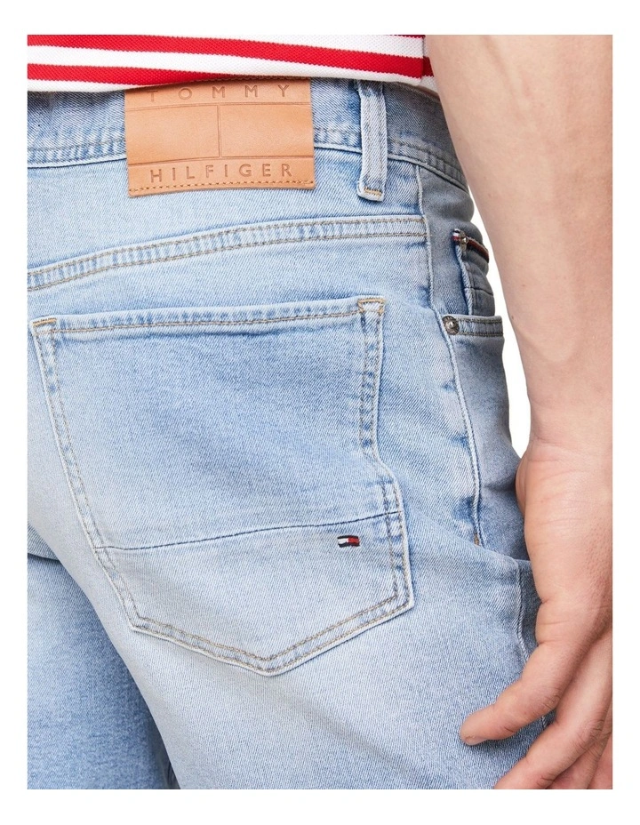 Stretch Brooklyn Regular Straight Denim Shorts in Blue image 4