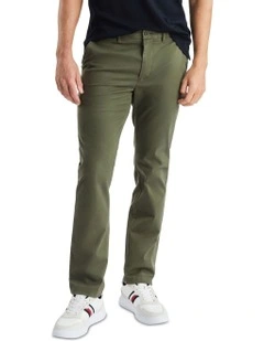 1985 Collection Denton Fitted Chinos in Green
