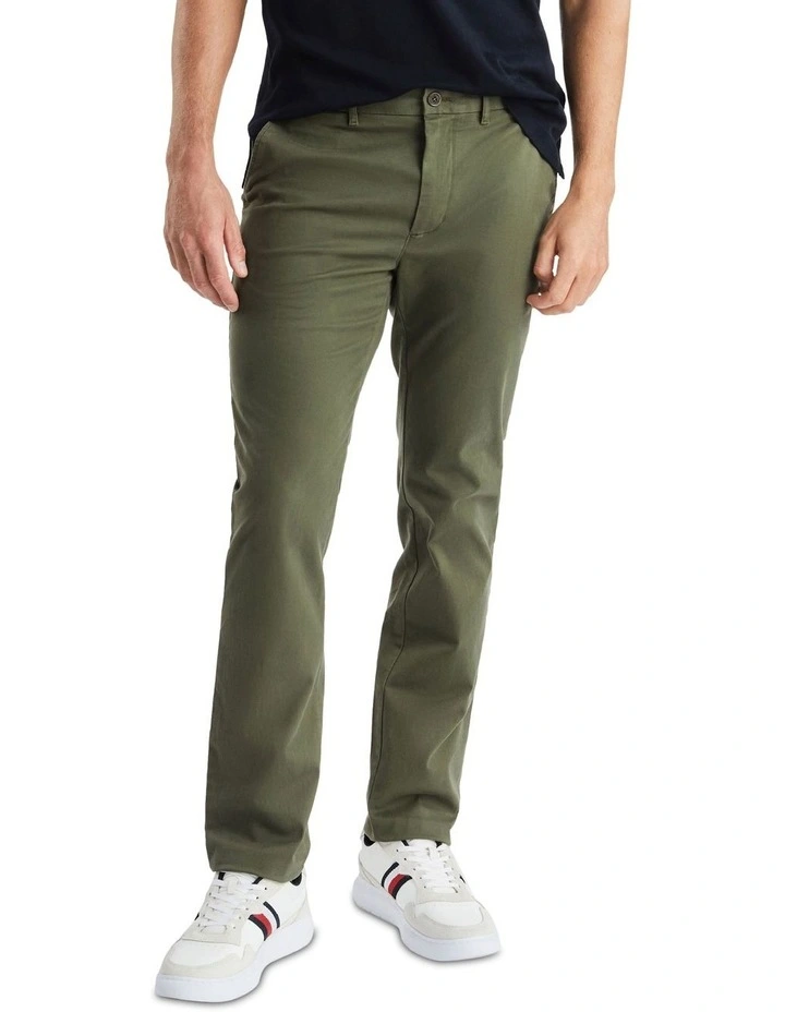 1985 Collection Denton Fitted Chinos in Green image 1