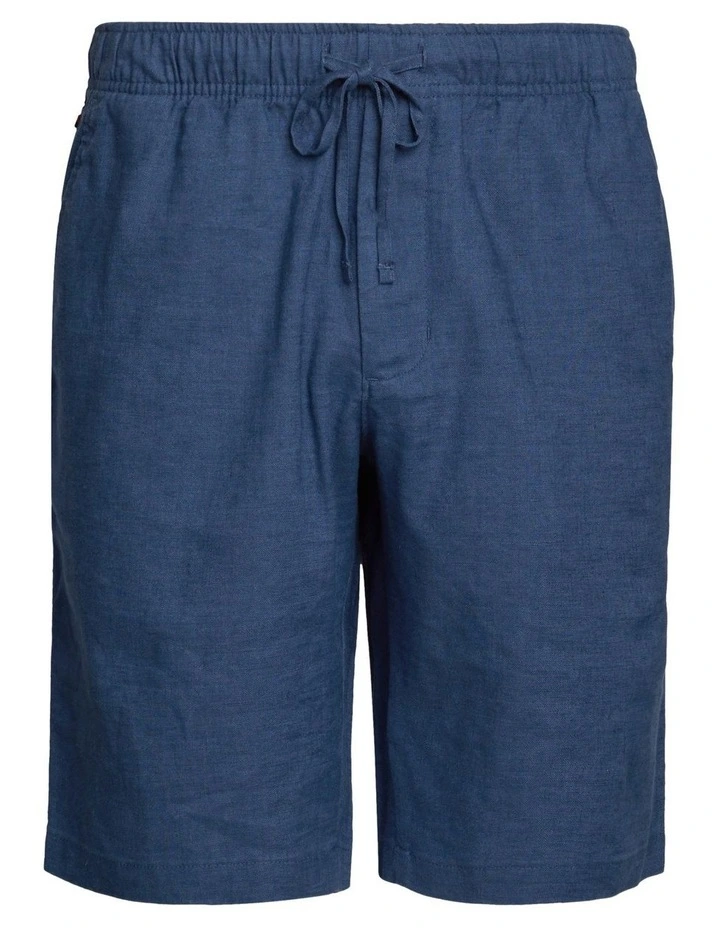Harlem Drawstring Skinny Fit Chino Shorts in Blue image 5