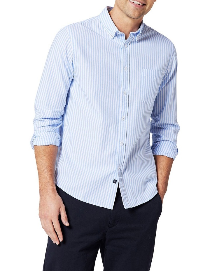 Jude Long Sleeve Stripe Shirt Blue
