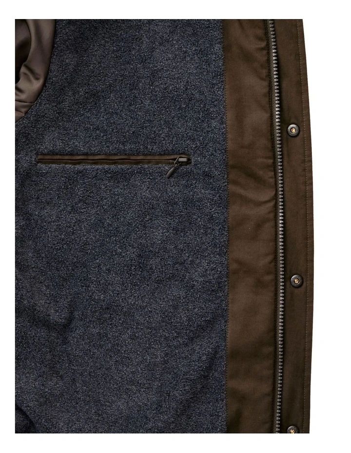 Stadium Hooded Jacket in Dark Olive image 7