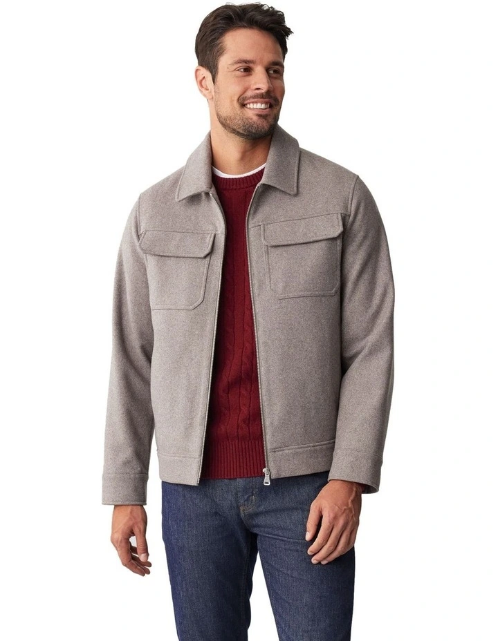 Fitzroy Zip Harrington in Taupe image 1