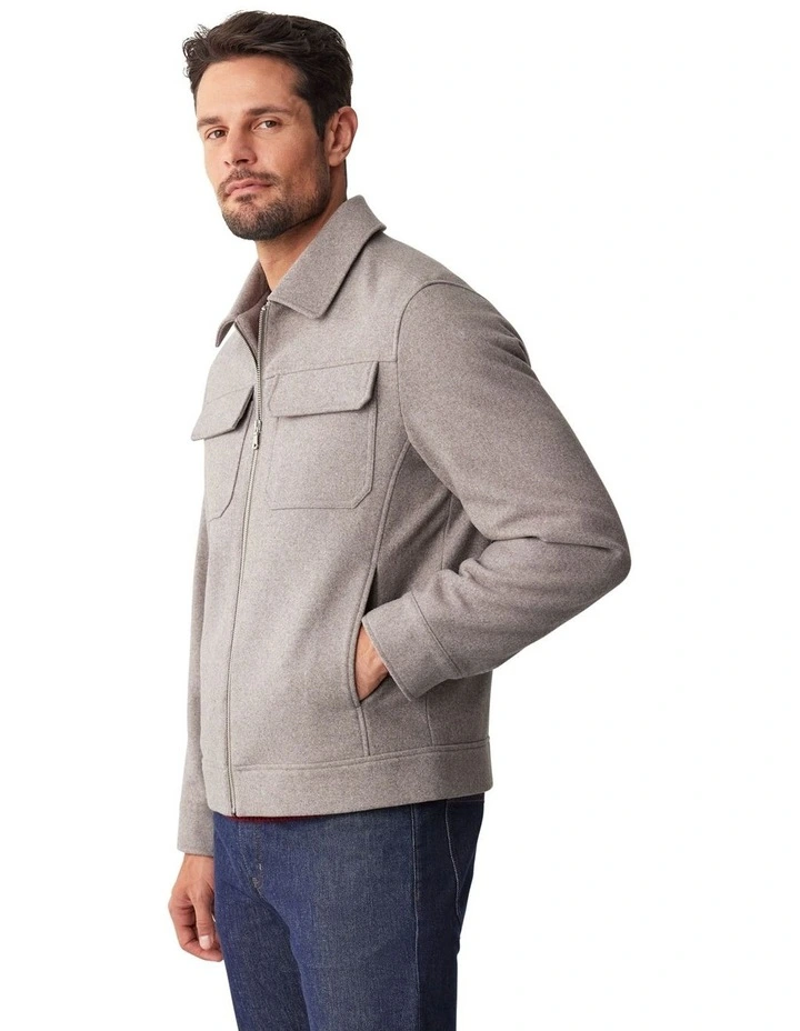 Fitzroy Zip Harrington in Taupe image 3