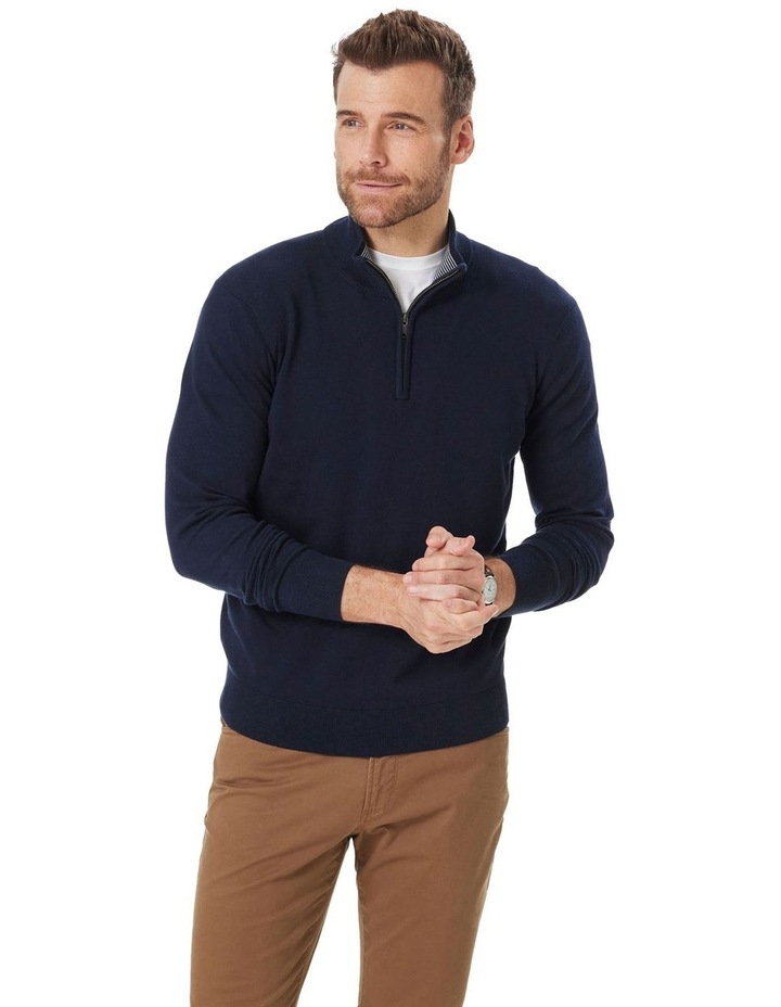 High Flex Half Zip Sweater in Navy image 1