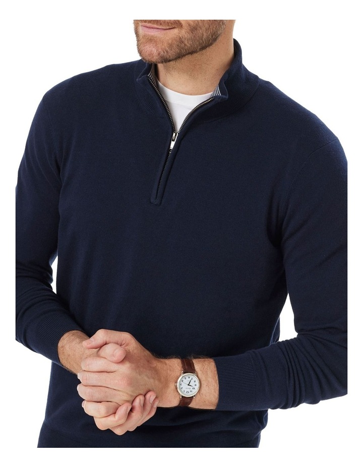 High Flex Half Zip Sweater in Navy image 3