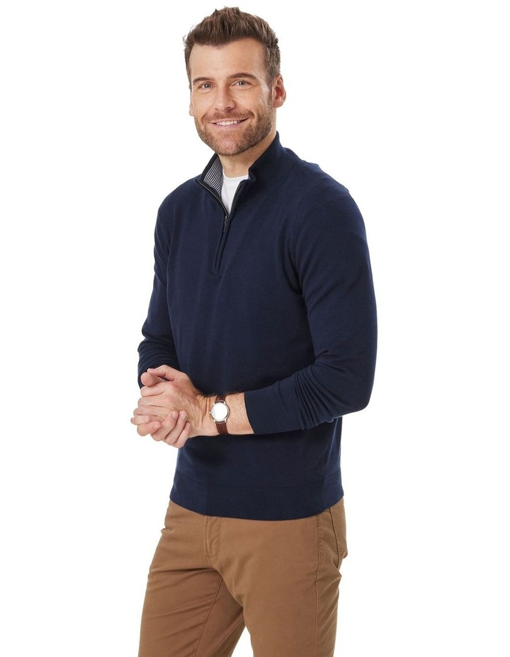 High Flex Half Zip Sweater in Navy image 5