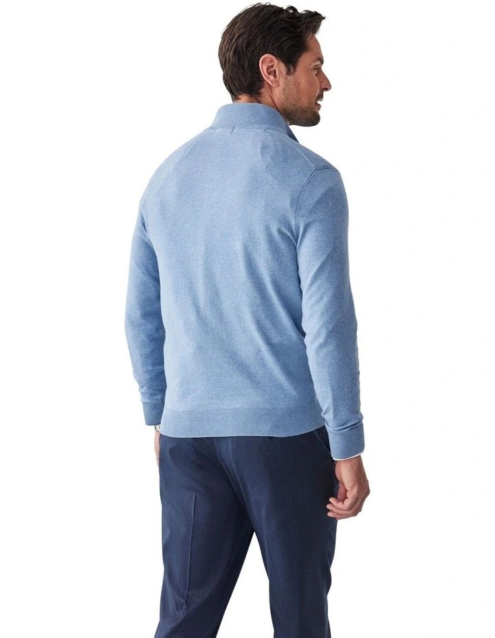 High Flex Half Zip Knitwear in Blue image 2