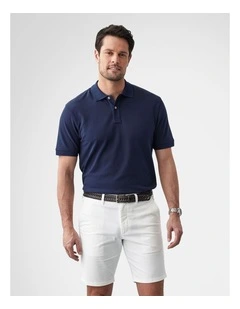 Classic Pique Polo T-shirt in Dark Navy