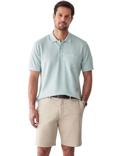 Oxford Pocket Polo Shirt in Sage