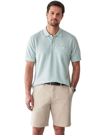 Oxford Pocket Polo Shirt in Sage