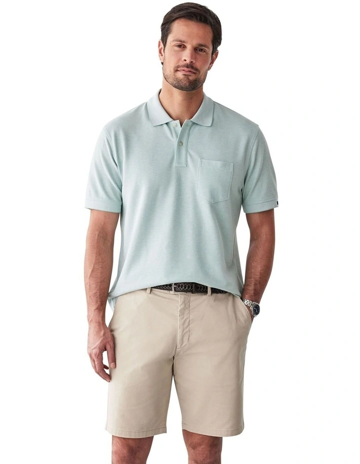 Oxford Pocket Polo Shirt in Sage image 1