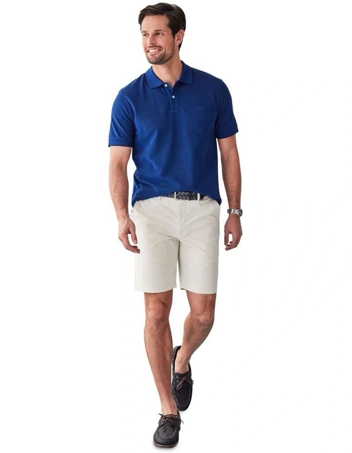 Oxford Pocket Polo Shirt in Deep Blue image 5