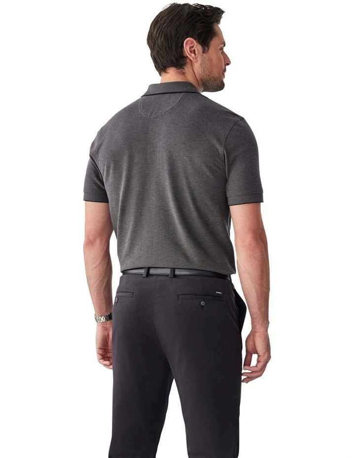Oxford Pocket Polo Shirt in Charcoal image 2