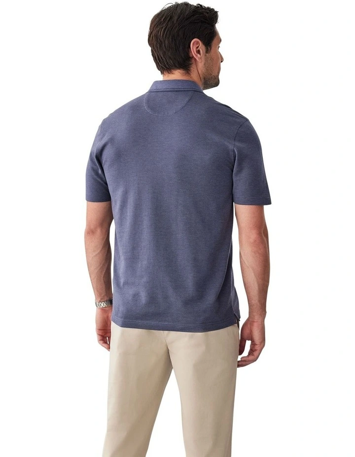 Smart Jacquard Polo in Midnight image 2