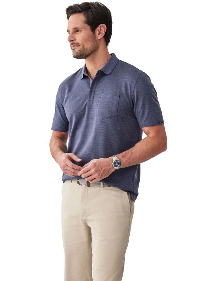 Smart Jacquard Polo in Midnight image 4