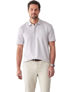 Smart Jacquard Polo Shirt in Natural