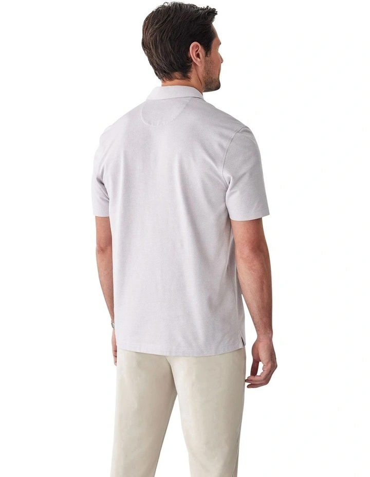 Smart Jacquard Polo Shirt in Natural image 2