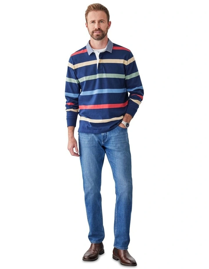 Breton Stripe Rugby Jumper in Multi Stripe image 5