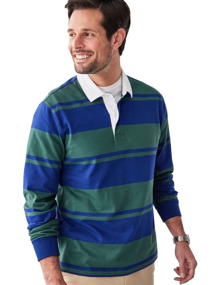 Breton Stripe Rugby Jumper in Multi image 3