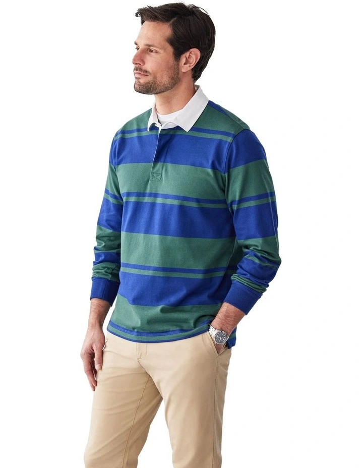Breton Stripe Rugby Jumper in Multi image 4