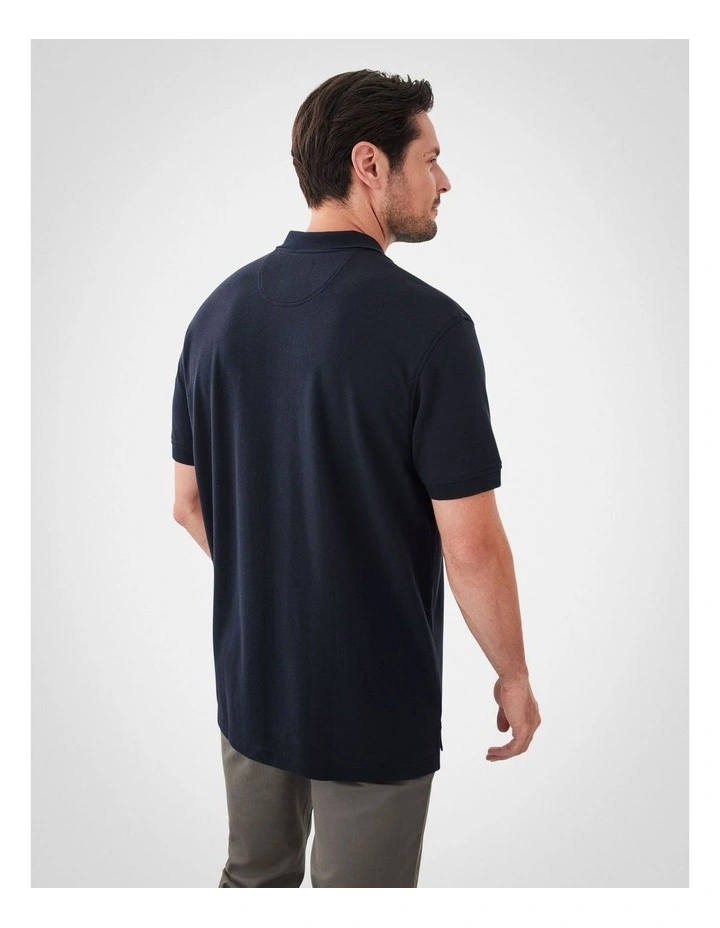 Classic Pique Polo in Black image 2