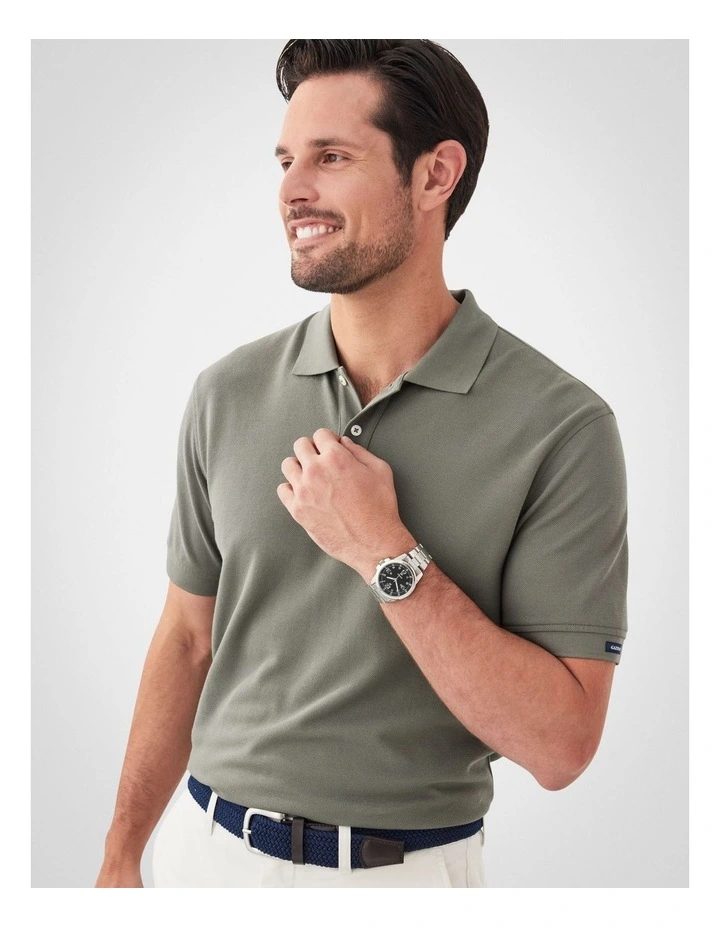 Classic Pique Polo Shirts in Green image 3