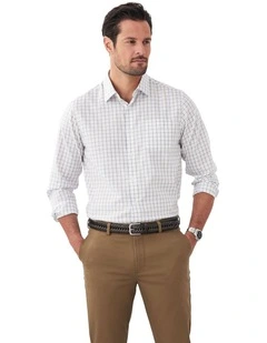 Easy Care Twill Check in White