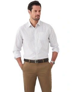 Easy Care Twill Check in White