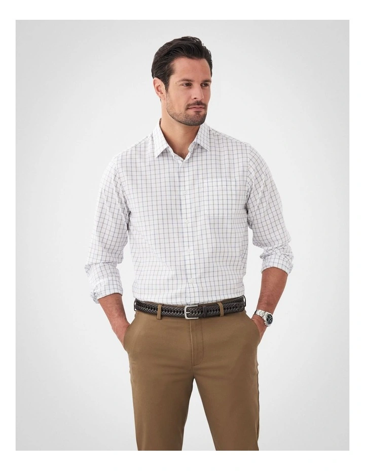 Easy Care Twill Check in White image 1