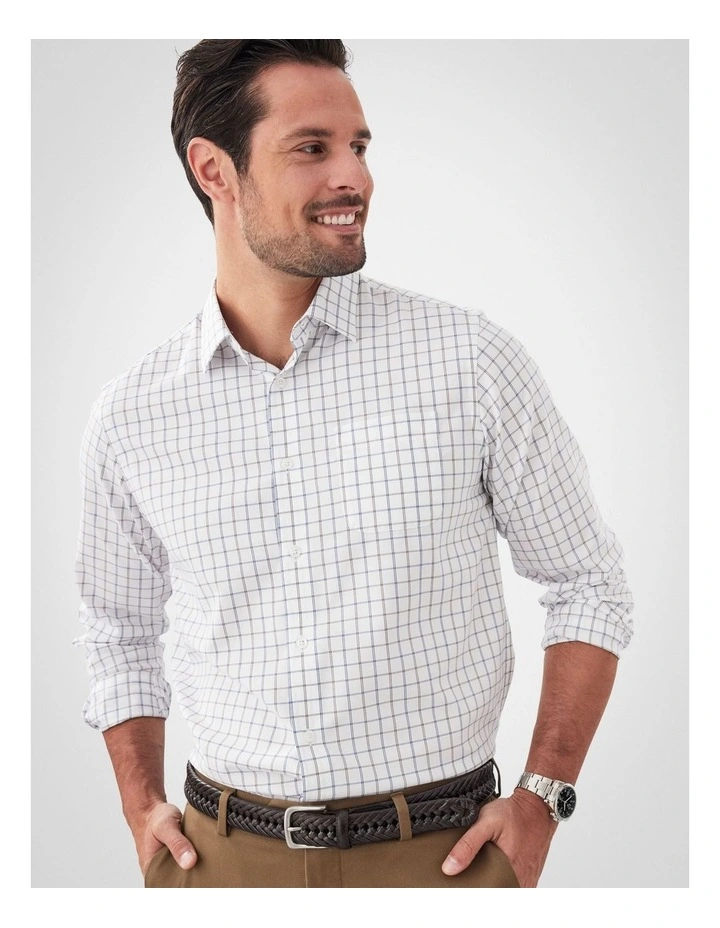 Easy Care Twill Check in White image 3