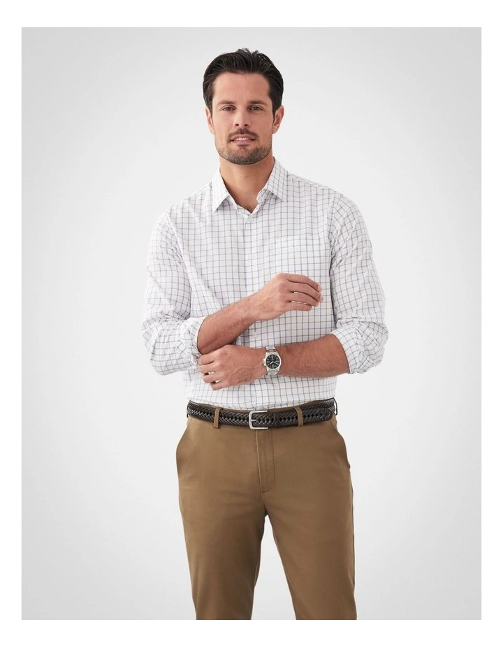 Easy Care Twill Check in White image 4