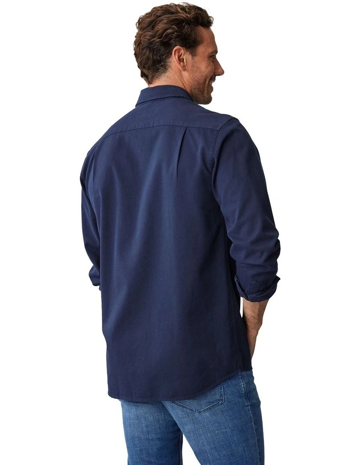 Casual Bedford Long Sleeve Shirt in Midnight image 2