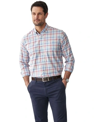 Easy Care Long Sleeve Shirt in Multi Check