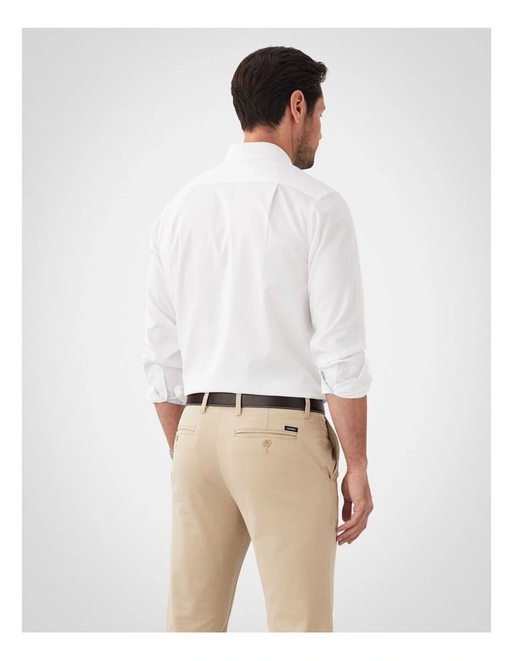 Non Iron Long Sleeve Shirt in White image 2