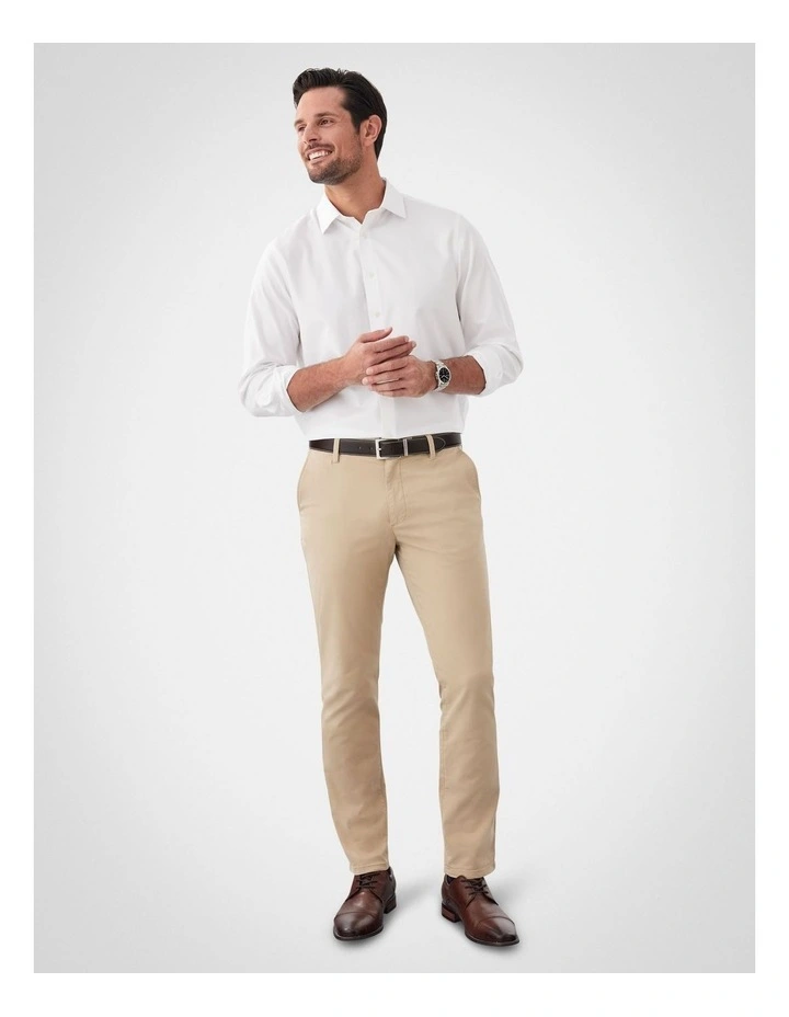 Non Iron Long Sleeve Shirt in White image 5