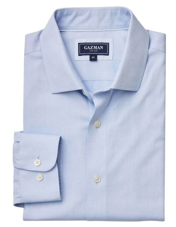 Non Iron Long Sleeve Shirt in Light Blue