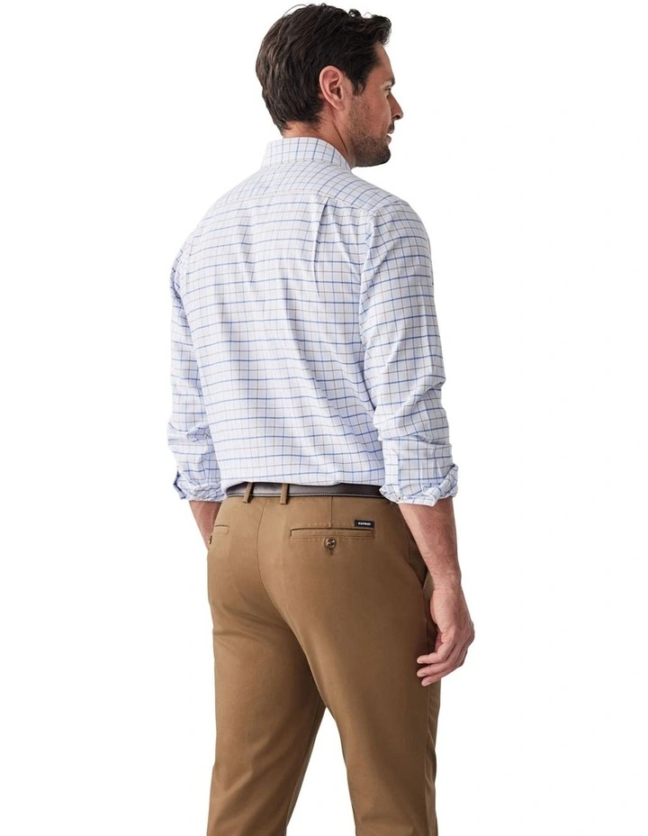 Non Iron Dobby Check Shoes in Sky Blue image 2