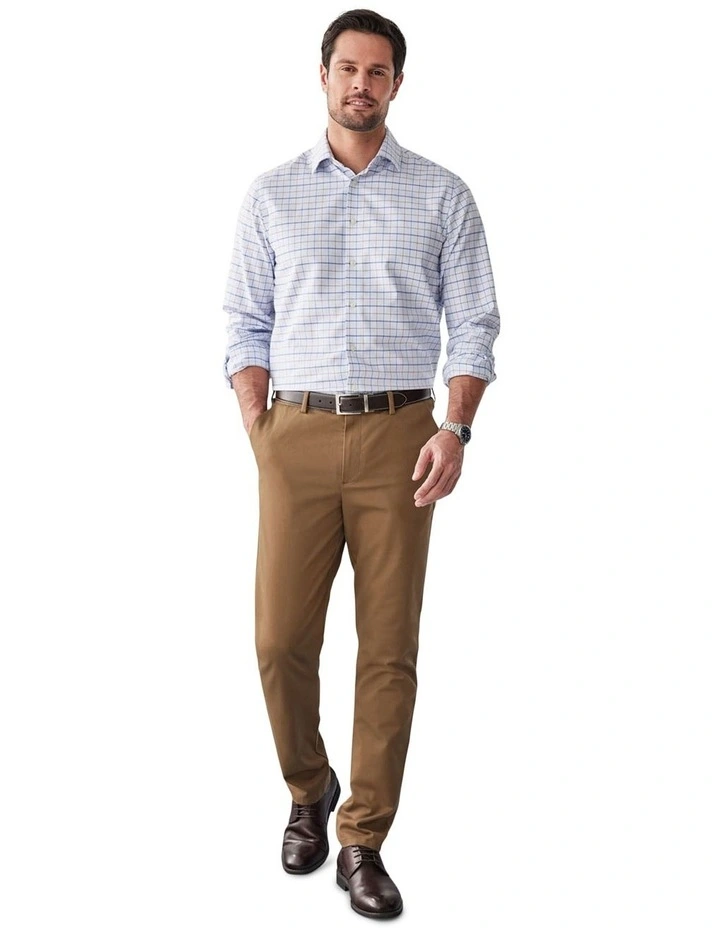 Non Iron Dobby Check Shoes in Sky Blue image 5