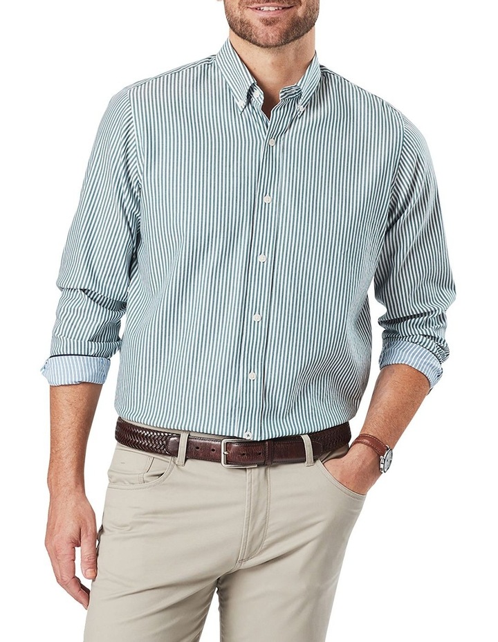 Casual Double Faced Stripe Shirt Forest
