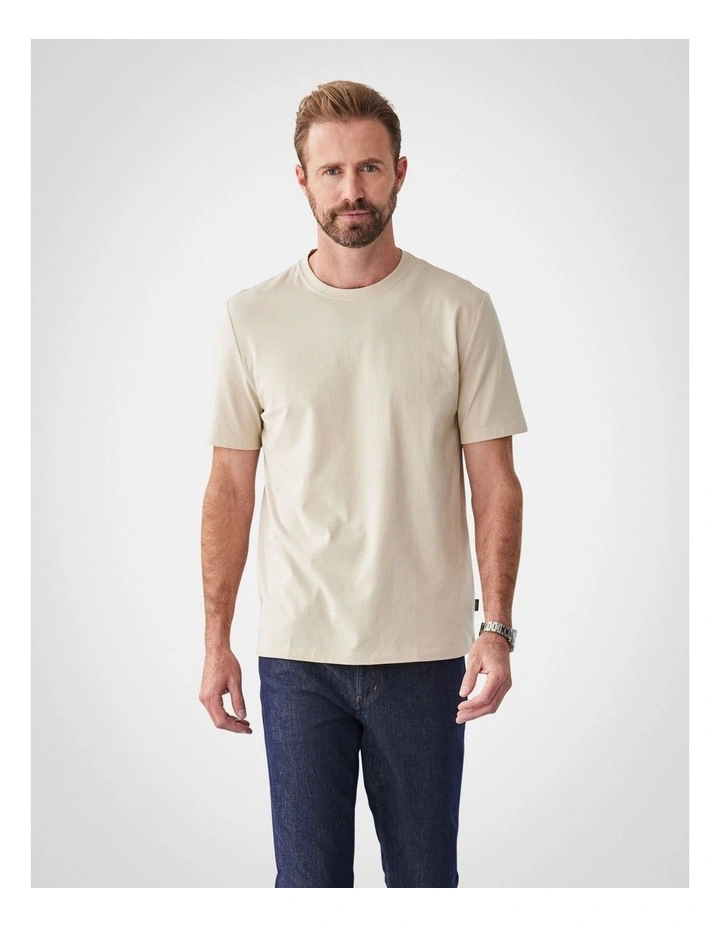 Basic Crew T-shirt in Ecru image 1