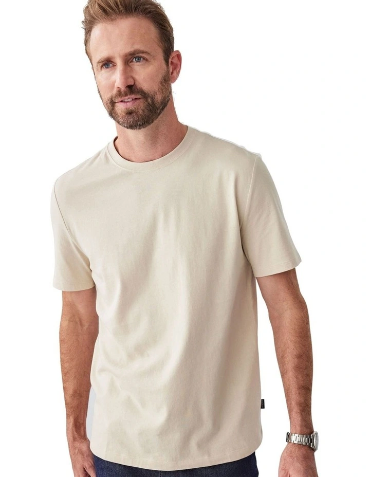Basic Crew T-shirt in Ecru image 1
