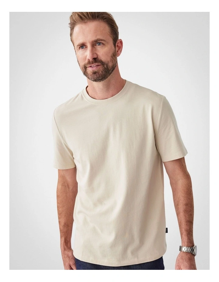 Basic Crew T-shirt in Ecru image 3