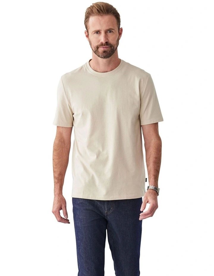Basic Crew T-shirt in Ecru image 3
