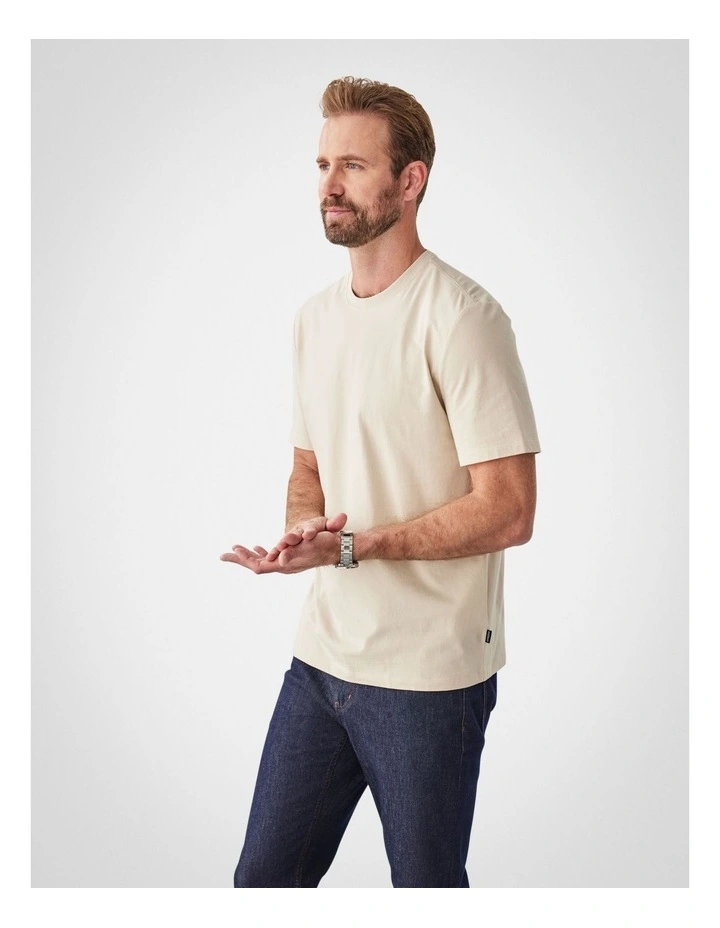 Basic Crew T-shirt in Ecru image 4