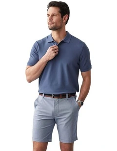Classic Pique Polo in Denim